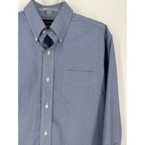 Lauren Ralph Lauren Classic Fit‎ Long Sleeve Button Down Blue White Check Sz 16